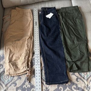 3 pair bundle! Fade Glory cropped pants!